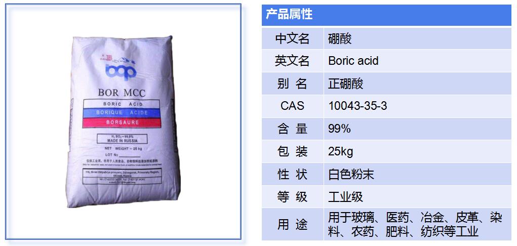 硼酸產品介紹